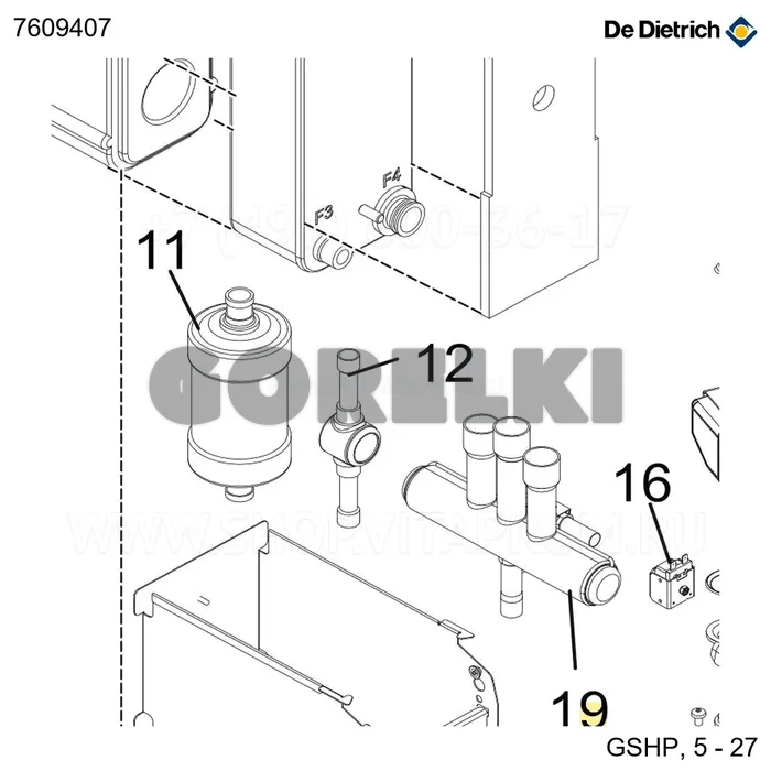 Теплообменник пластинчатый v25th-40 De Dietrich 7609407 для газового котла