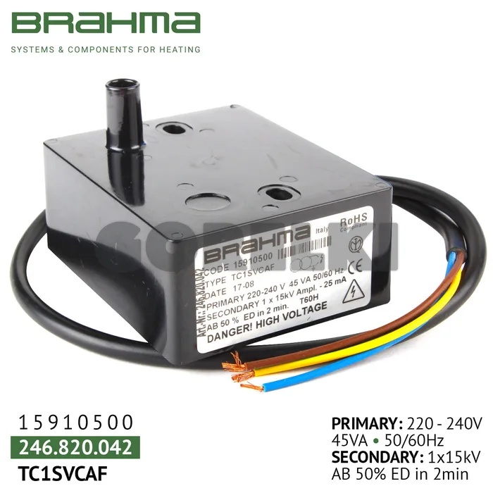 Трансформатор Brahma TC1SVCAF 15910500