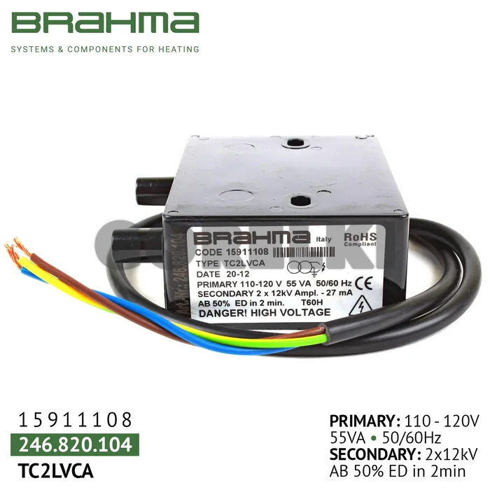 Трансформатор Brahma TC2LVCA 110-120V 15911108