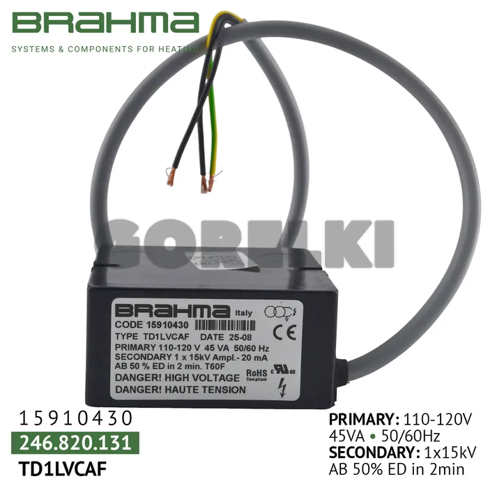 Трансформатор Brahma TD1LVCAF 15910430