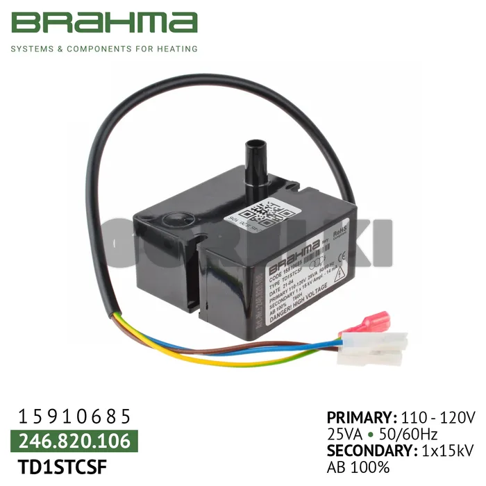 Трансформатор Brahma TD1STCSF 110-120V 15910685