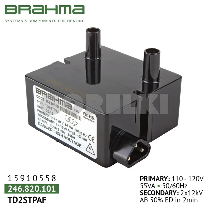 Трансформатор Brahma TD2STPAF 110-120V 15910558