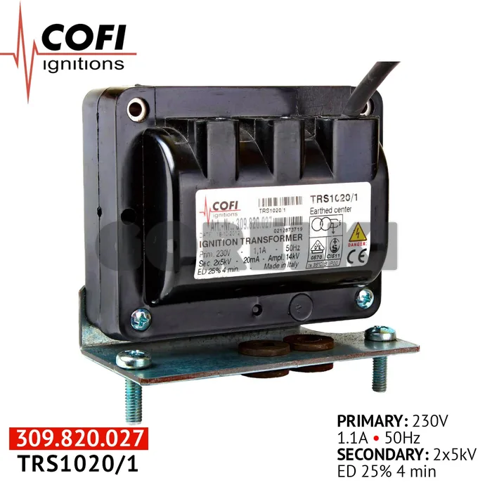 Трансформатор Cofi TRS1020/1 с крепежом и клеммами