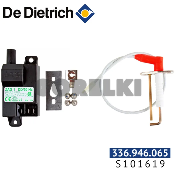 Трансформатор розжига De Dietrich с электродом розжига S101619 для газового котла