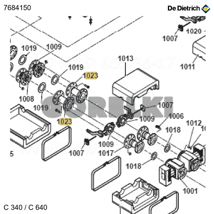Труба соединительная dn80 bl L225mm De Dietrich 7684150 для газового котла