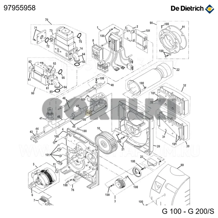 Турбулизатор №1 De Dietrich 97955958 для газового котла