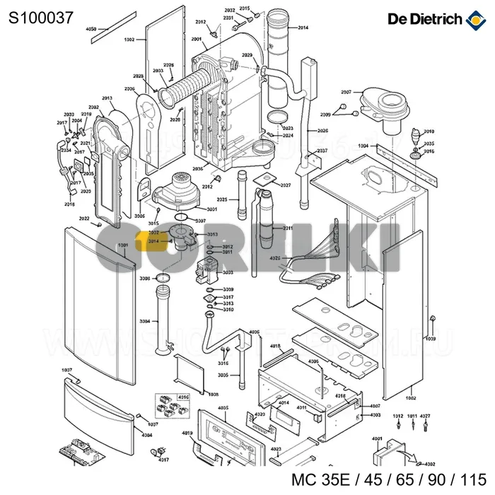 Вентури 115 кВт De Dietrich S100037 для газового котла