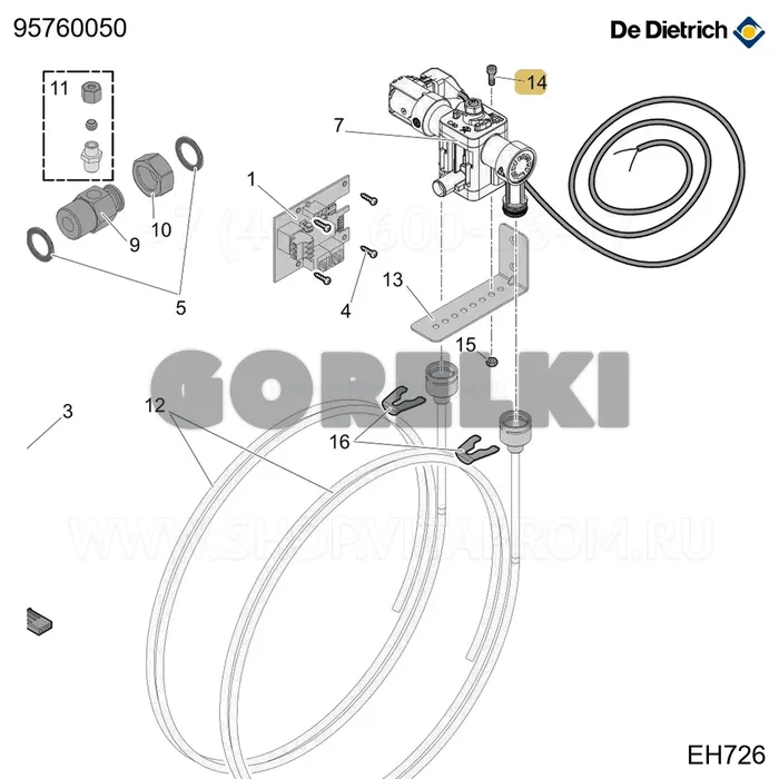 Винт CHC M4x10 8.8 вороненый De Dietrich 95760050 для газового котла