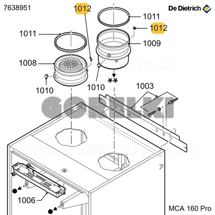 Винт F-Z 4.2x9.5 (10 шт/уп) De Dietrich 7638951 для газового котла
