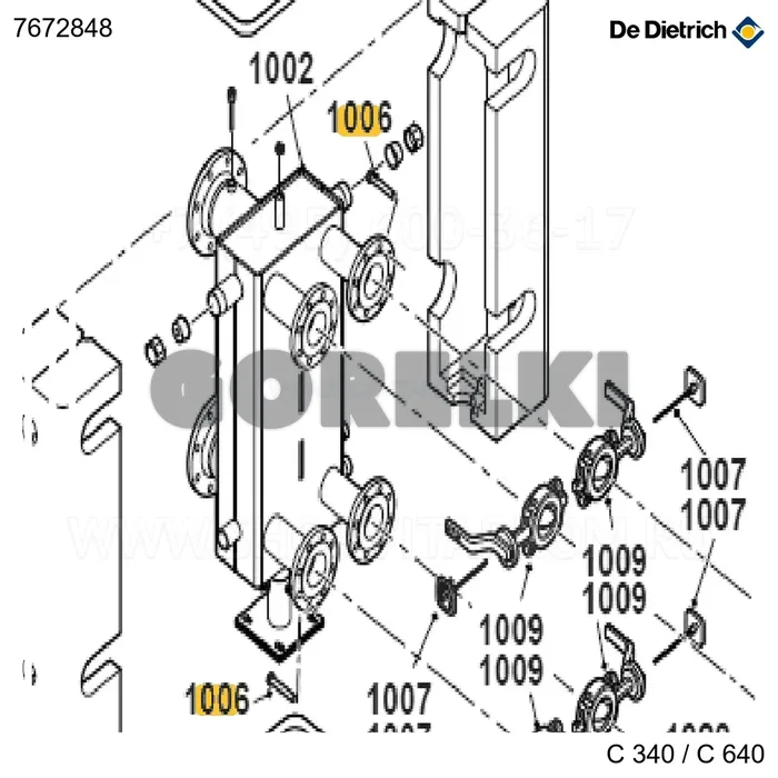 Винт HM16x100 De Dietrich 7672848 для газового котла