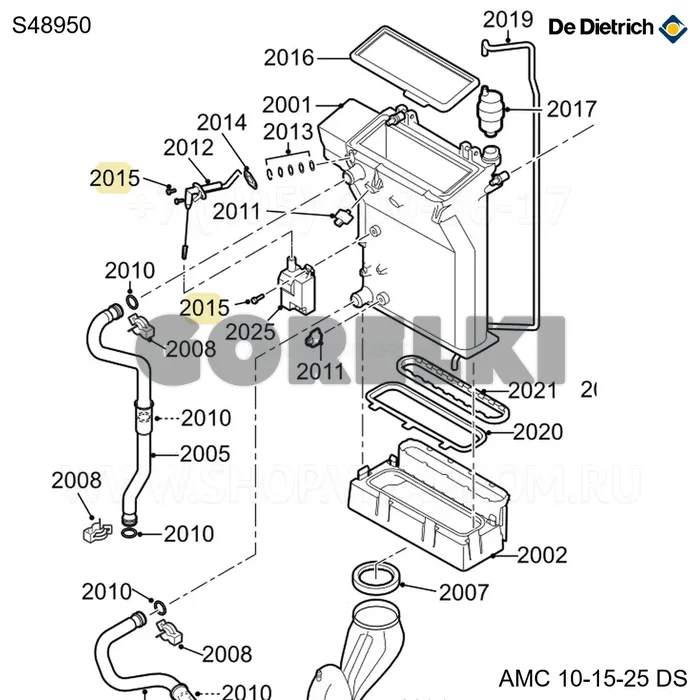 Винт m4 x 10 (50 шт/уп) De Dietrich S48950 для газового котла