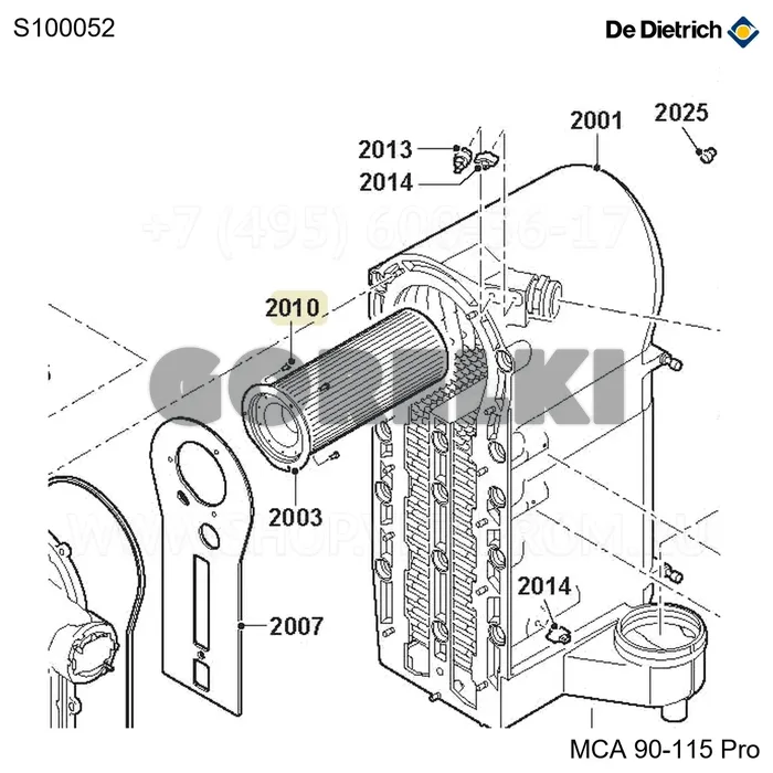 Винт M4x10 самоконтрящийся (20 шт/уп) De Dietrich S100052 для газового котла