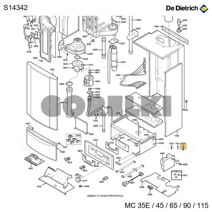 Винт m5 x 12 (15 шт/уп) De Dietrich S14342 для газового котла