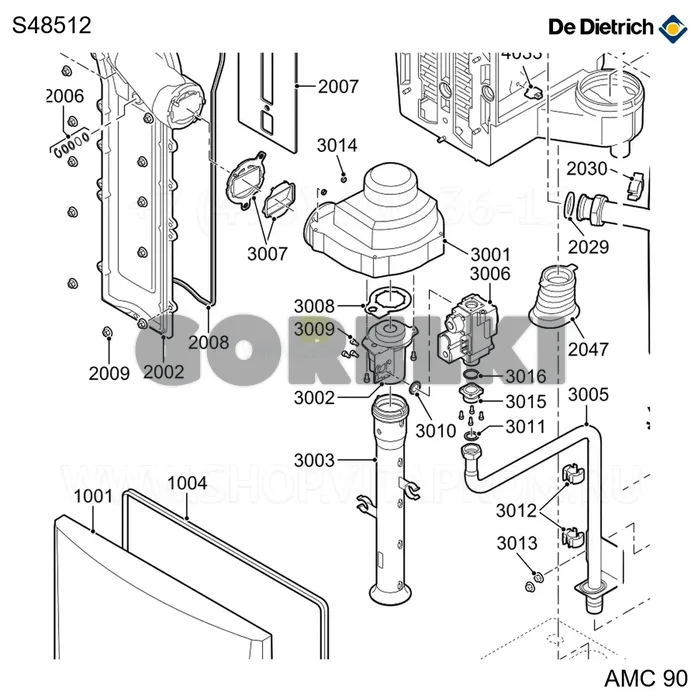 Винт m5x10 (10 шт/уп) De Dietrich S48512 для газового котла