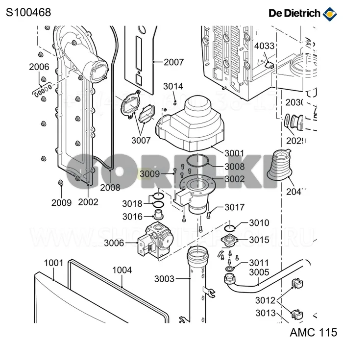 Винт M5x12 (10 шт/уп) De Dietrich S100468 для газового котла