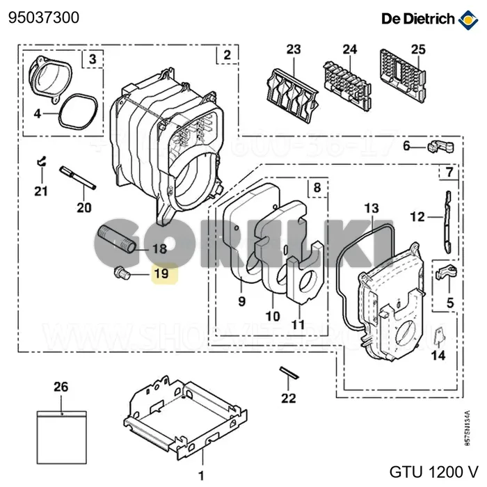 Заглушка пластиковая резьбовая 1/2" De Dietrich 95037300 для газового котла