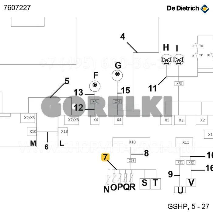 Жгут датчика_pac De Dietrich 7607227 для газового котла