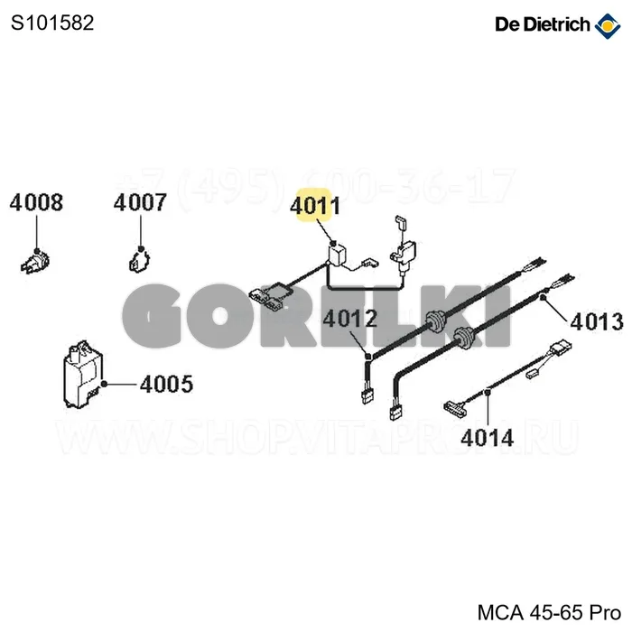 Жгут проводов 230 В De Dietrich S101582 для газового котла