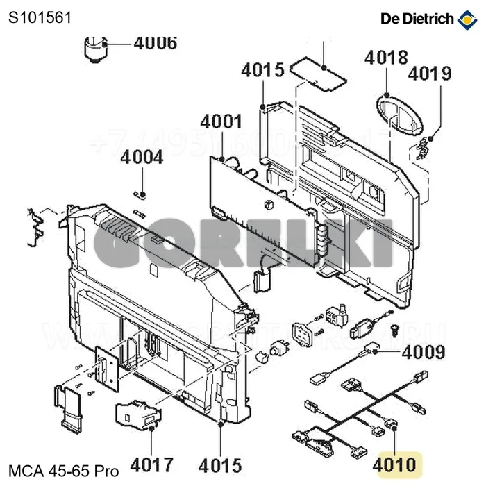 Жгут проводов 24v De Dietrich S101561 для газового котла