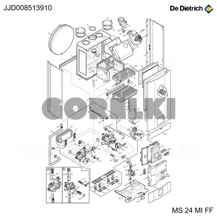Жгут проводов b.t.eco4 De Dietrich JJJ008513910 для газового котла