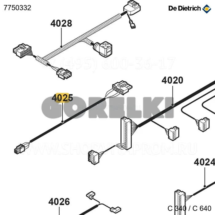 Жгут проводов pwm-вентилятор котла De Dietrich 7750332