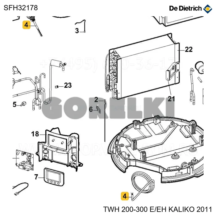 Жгут проводов twh De Dietrich SFH32178 для газового котла