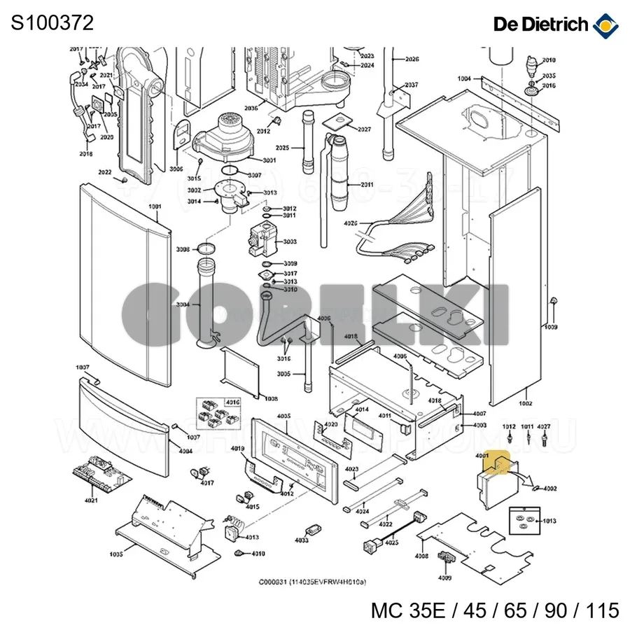Блок безопасности DD/OE MCBA 5461 115 кВт De Dietrich S100372 для газового котла