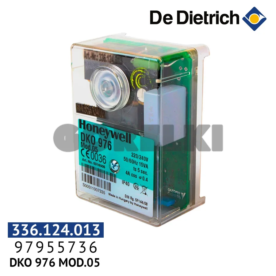 Блок управления и безопасности De Dietrich DKO976 97955736 для газового котла