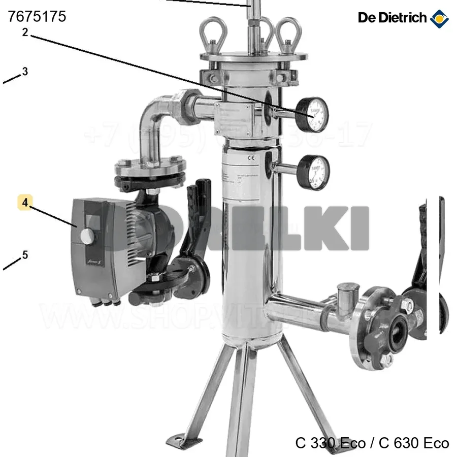 Циркуляционный насос Siriux 32-65F De Dietrich 7675175 для газового котла