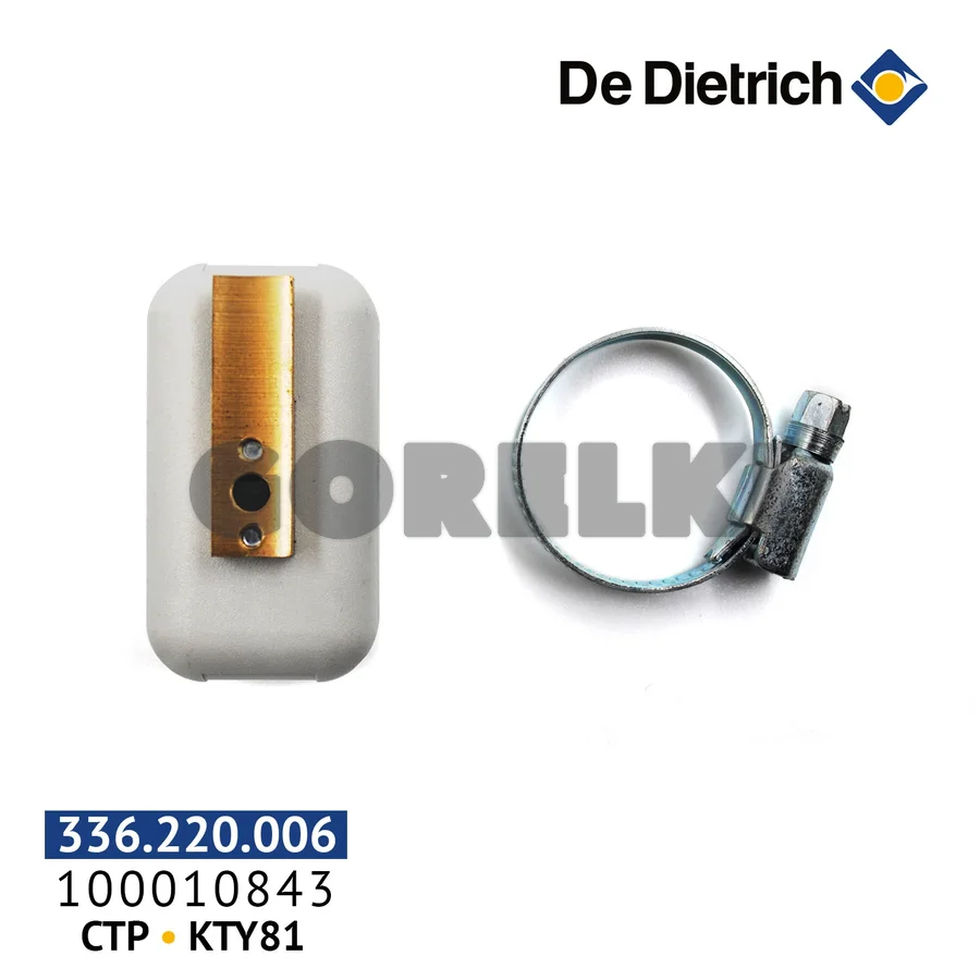 Датчик De Dietrich накладной подающей линии CTP-KTY81 (AD240) 100010843 для газового котла