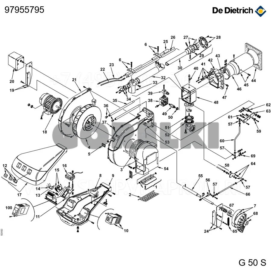 Датчик наружный qac.22 De Dietrich 97955795 для газового котла
