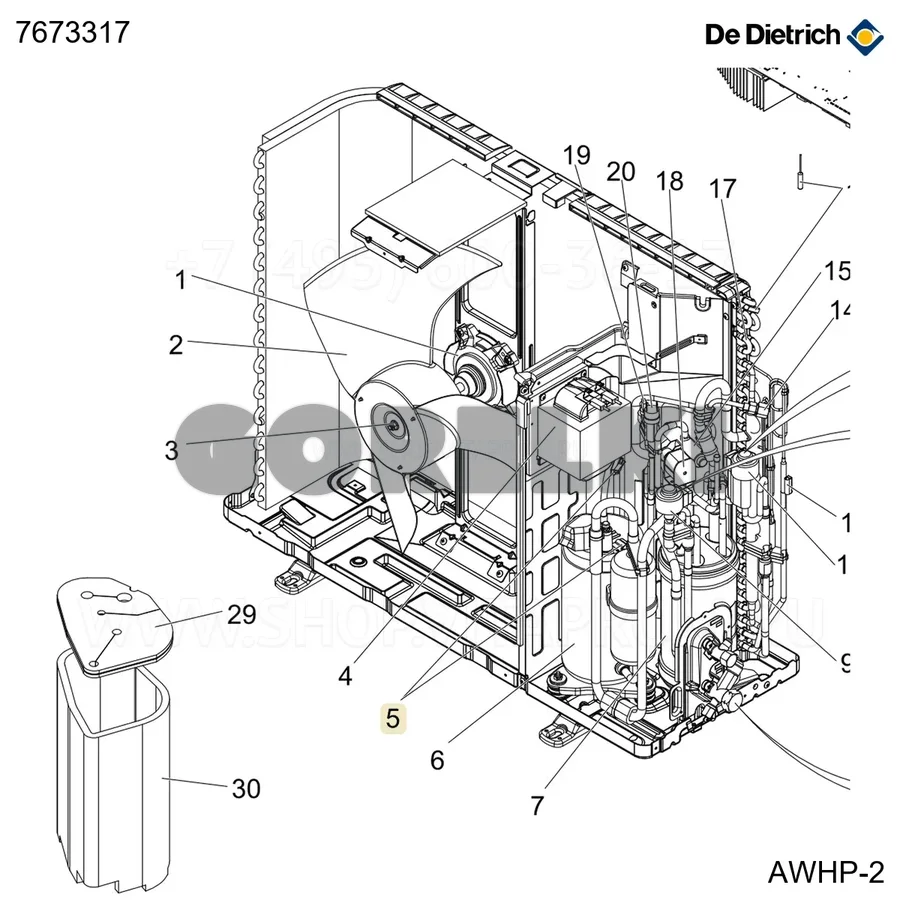 Датчики th4 - th34 De Dietrich 7673317 для газового котла