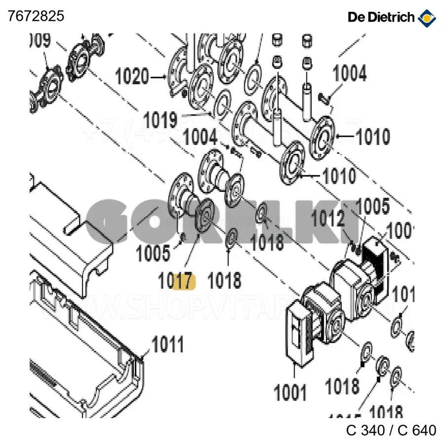 Деталь соединения редукция DN80/50 De Dietrich 7672825 для газового котла