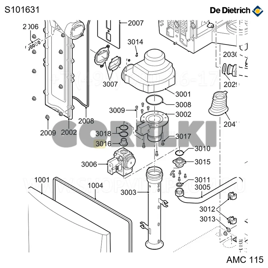 Диафрагма De Dietrich S101631 для газового котла