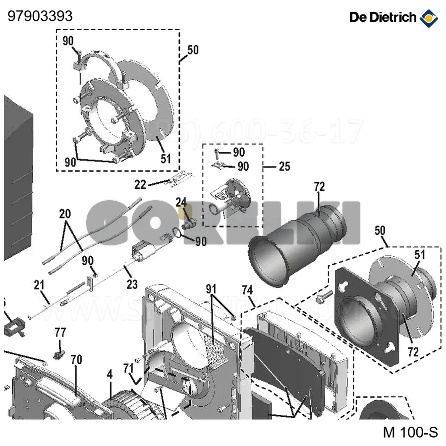 Форсунка danfoss - 0,60 - 60°sr De Dietrich 97903393 для газового котла