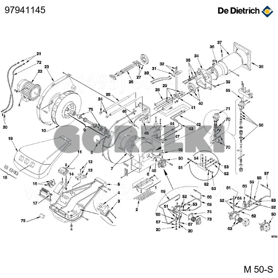 Форсунка steinen - 12,00 - 45°s De Dietrich 97941145 для газового котла