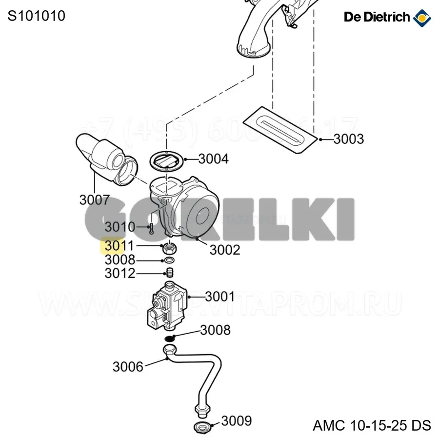 Гайка G3/4" De Dietrich S101010 для газового котла