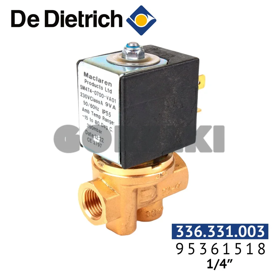 Газовый клапан De Dietrich 1/4 95361518 для газового котла