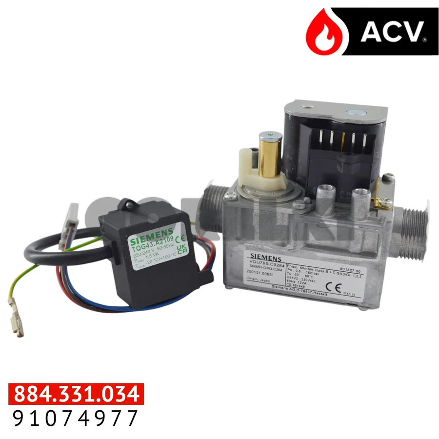 Газовый клапан с трансформатором розжига ACV 91074977 для котлов Kompakt HR/HRE