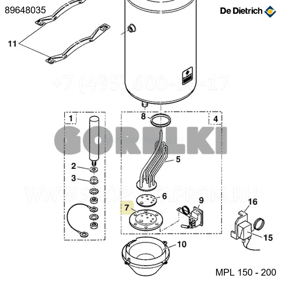 Хомут стяжной De Dietrich 89648035 для газового котла