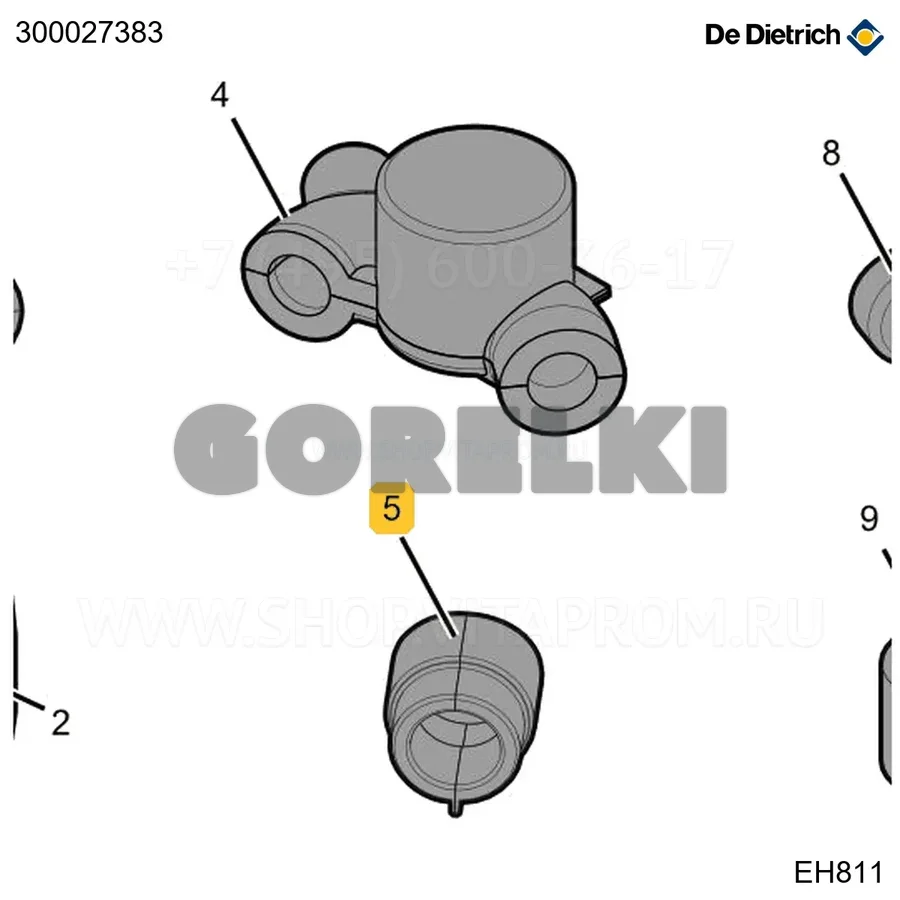 Изоляция гайки 1"1-2 De Dietrich 300027383 для газового котла