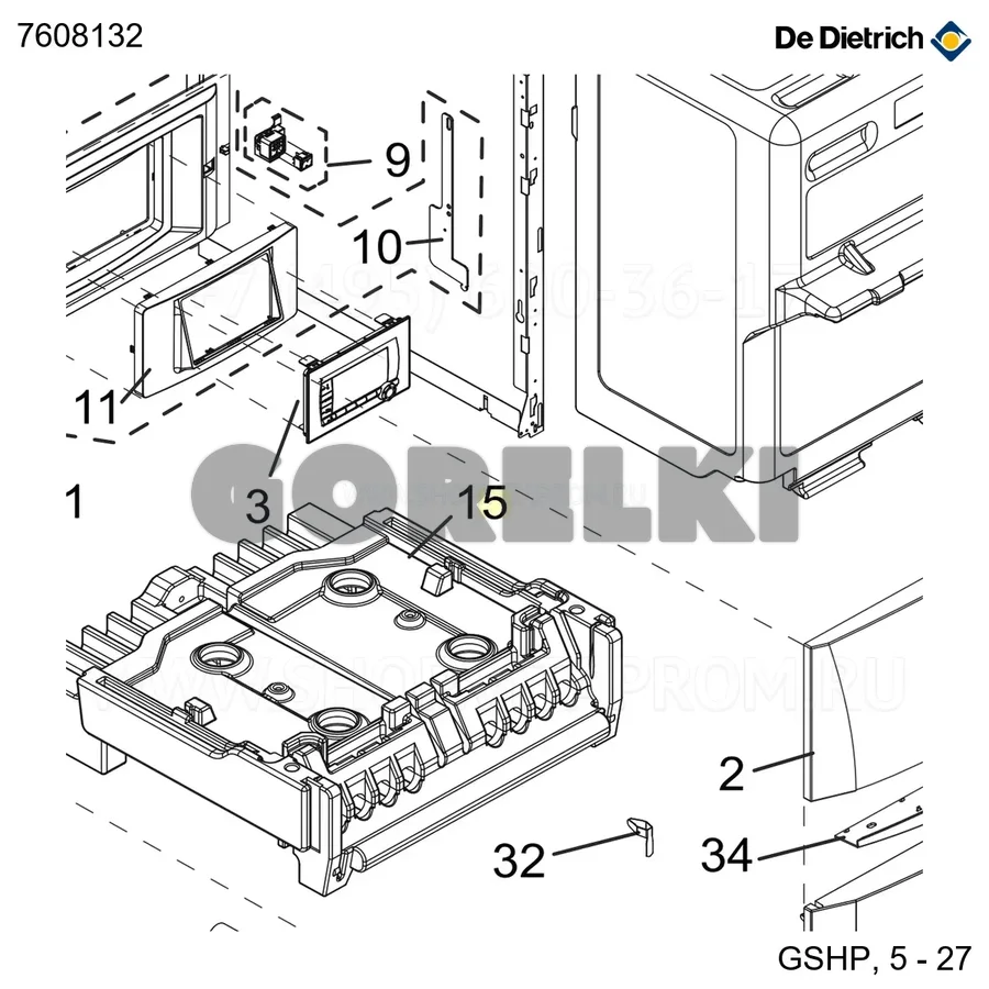 Изоляция нижняя ППЭ De Dietrich 7608132 для газового котла