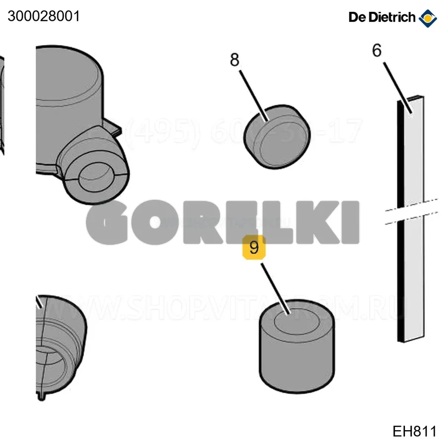 Изоляция воздухоотводчика De Dietrich 300028001 для газового котла