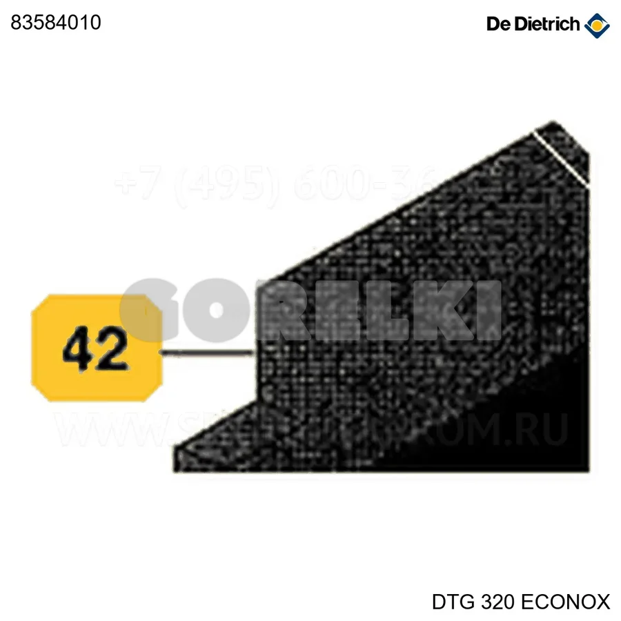 Изоляция задняя корпуса 16 De Dietrich 83584010 для газового котла