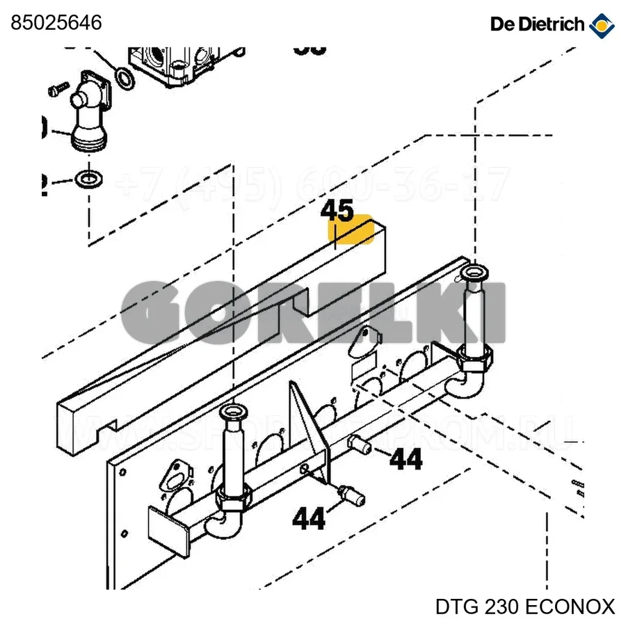 Изолятор frenz.11eox горелки смещённый De Dietrich 85025646 для газового котла