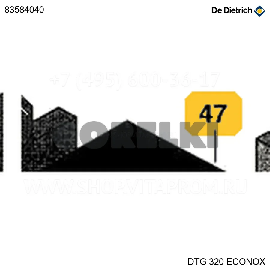 Изолятор верхний корпуса 10 De Dietrich 83584040 для газового котла