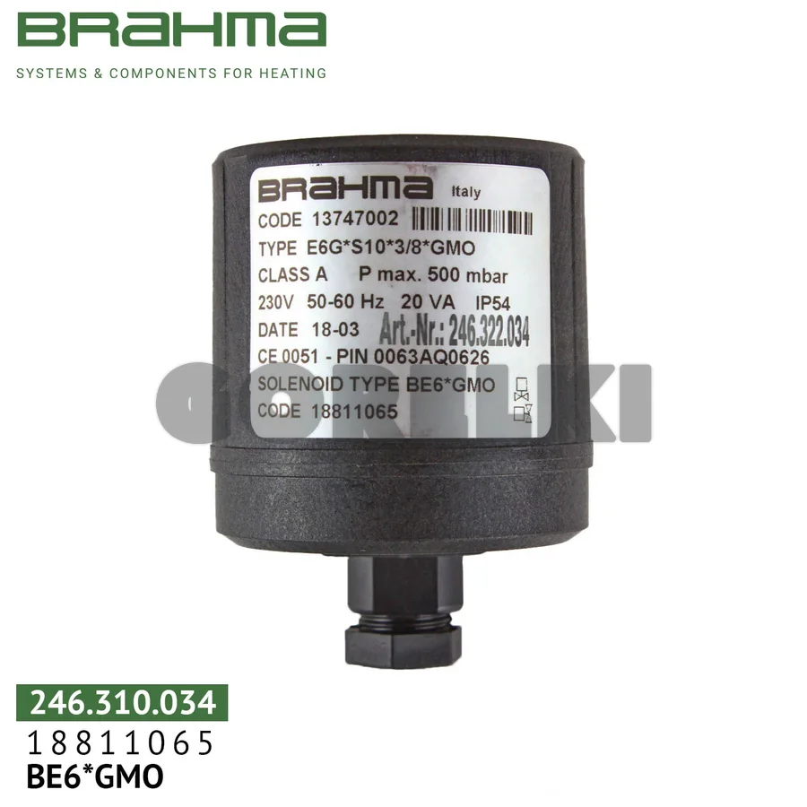 Катушка Brahma BE6*GMO для клапана 18811065
