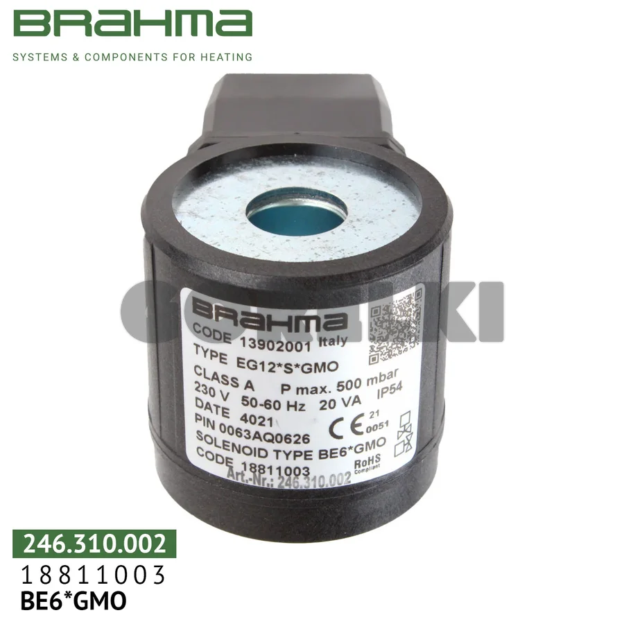Катушка Brahma BE6*GMO для клапана 18811003