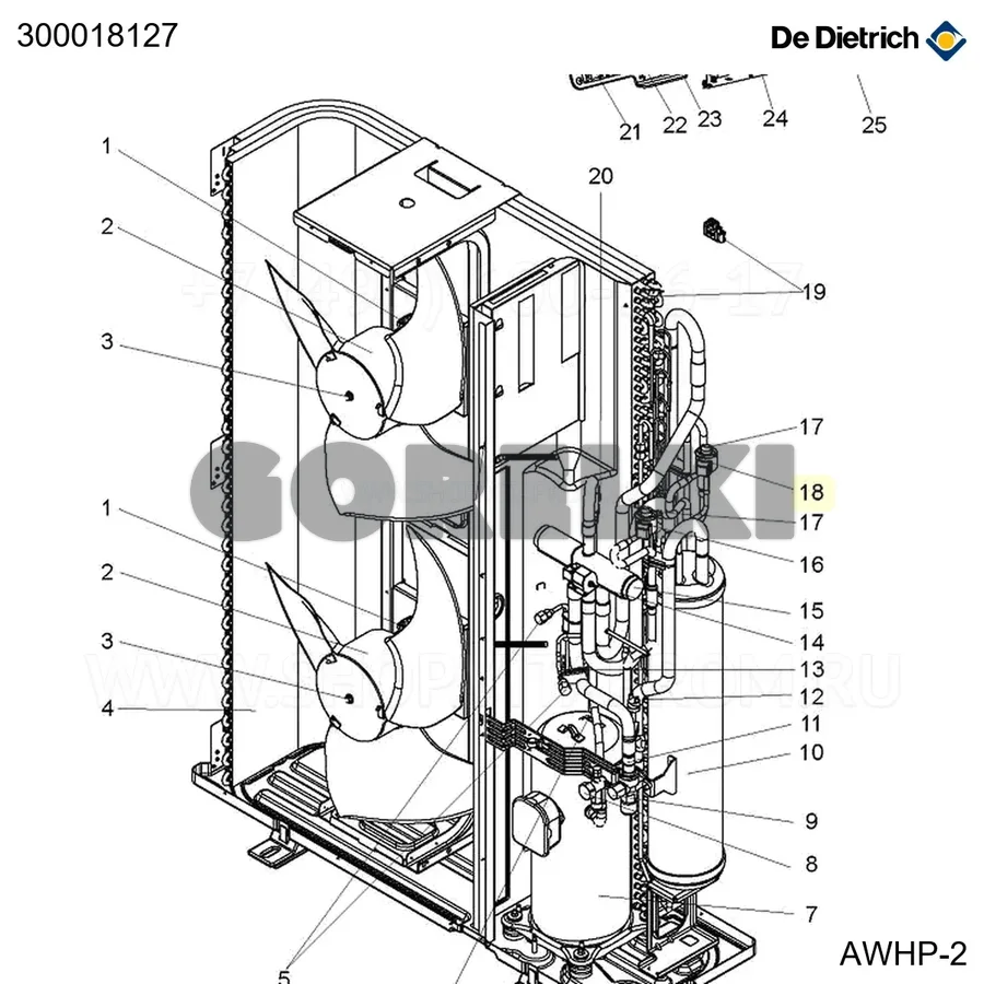 Катушка электромагнитного клапана расширительного awhp 11 a 27mr-tr De Dietrich 300018127 для газового котла