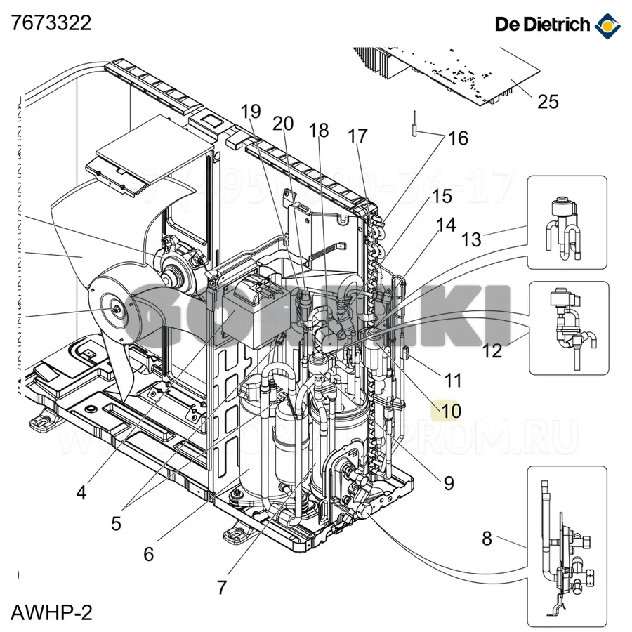 Катушка lev-a De Dietrich 7673322 для газового котла